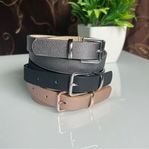 Torrid Women's Belt Trio - Black, Gray, and champagne